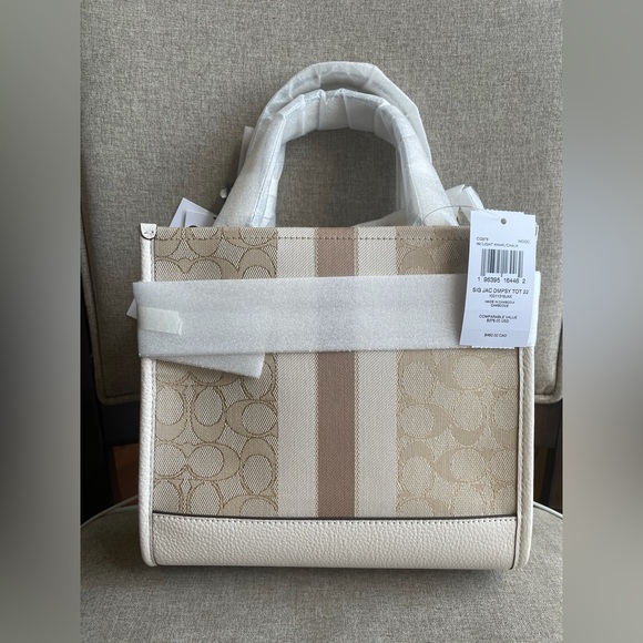 NWT!COACH DEMPSEY TOTE 22 IN SIGNATURE JACQUARD WITH STRIPE AND PATCH(CQ878) - Picture 2 of 14